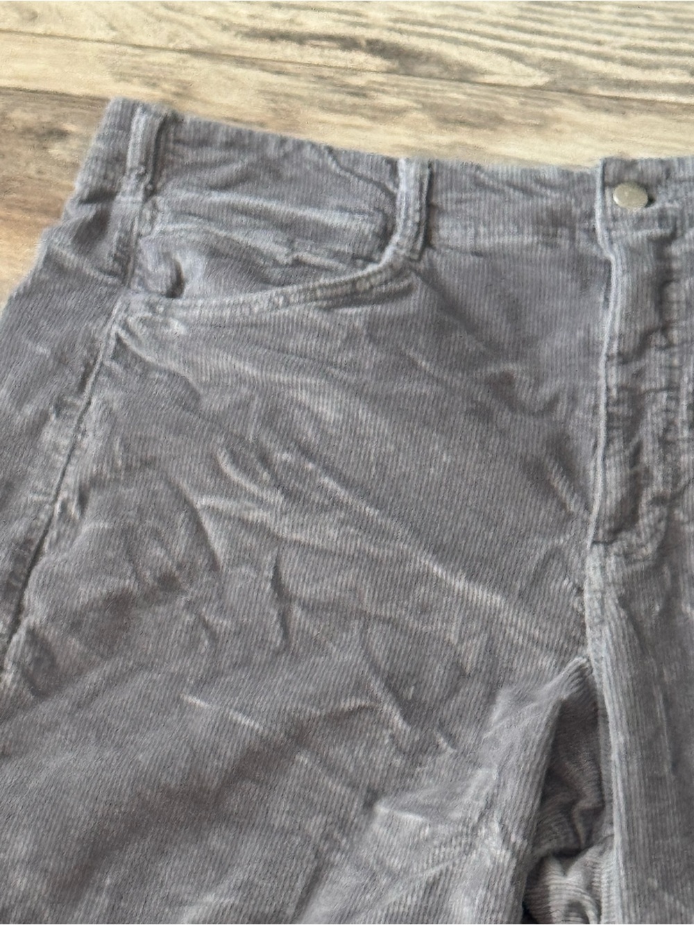 Pilcro Anthropologie Adi Corduroy Mid-rise Flare Jeans Size 20 Gray - Picture 7 of 13